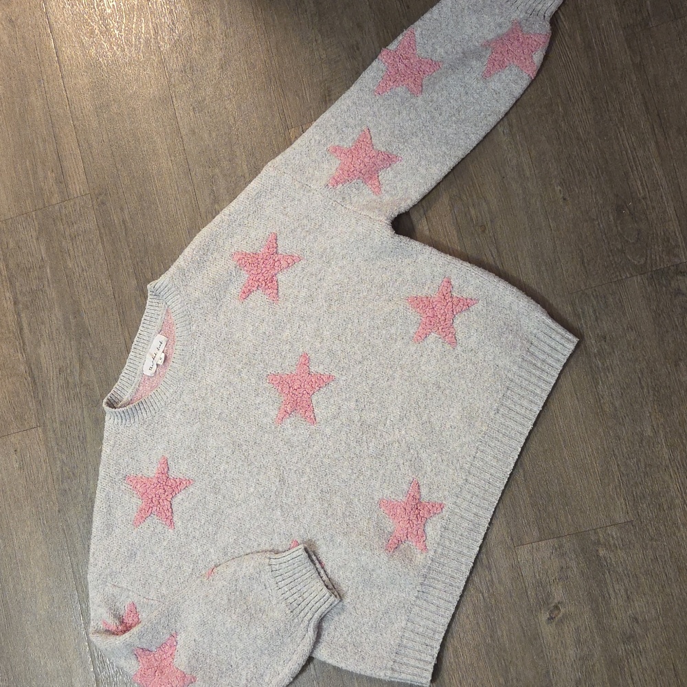 Threaded Leaf Chunky Boutique Star Pattern Sweater - image 4